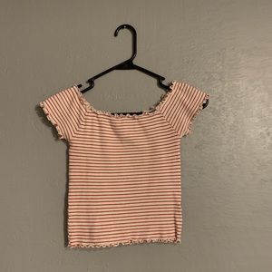 cute red and white crop